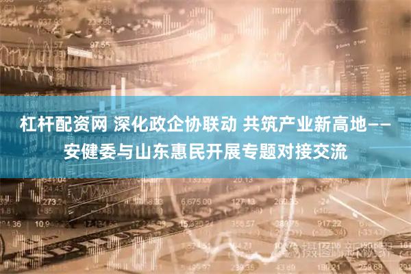 杠杆配资网 深化政企协联动 共筑产业新高地——安健委与山东惠民开展专题对接交流